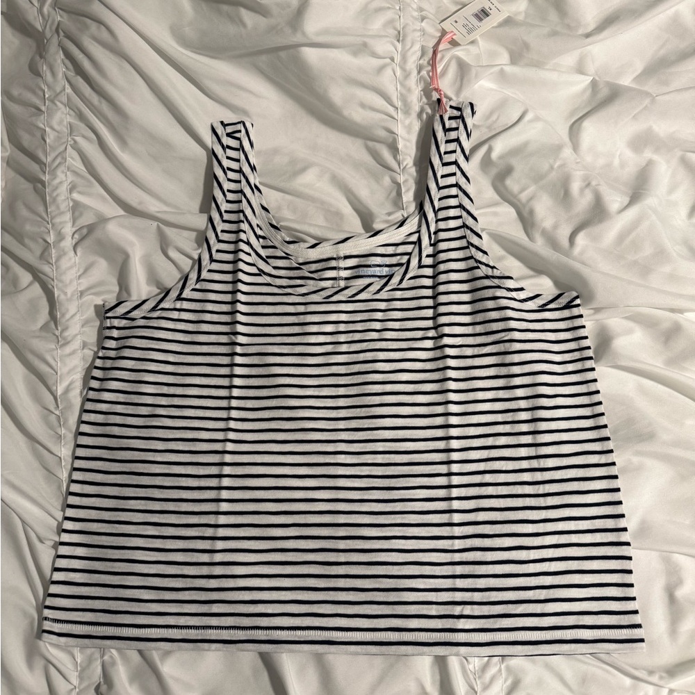 Vineyard Vines Navy and White Striped Shirt - Picture 2 of 4